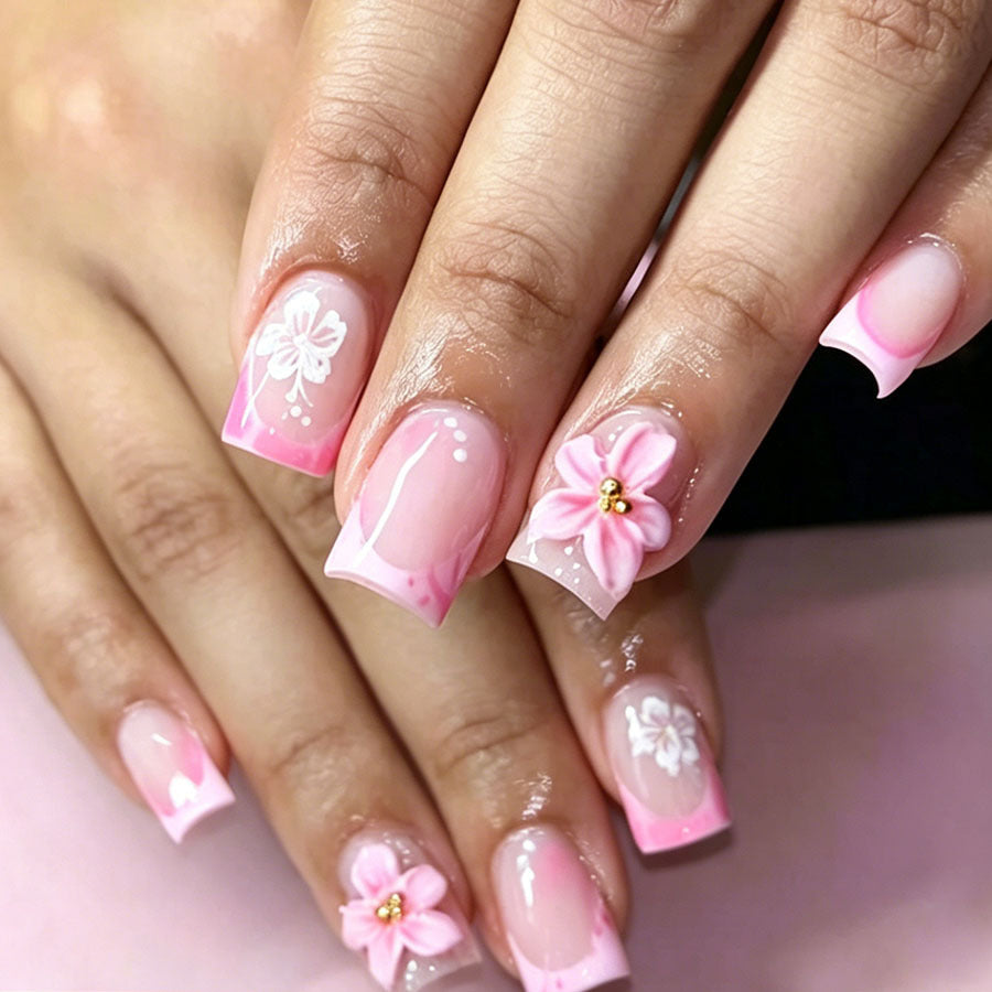 Artistic Floral Press-On Nail Art Kit Stornfield