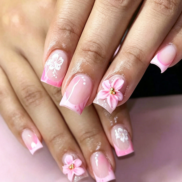 Artistic Floral Press-On Nail Art Kit Stornfield