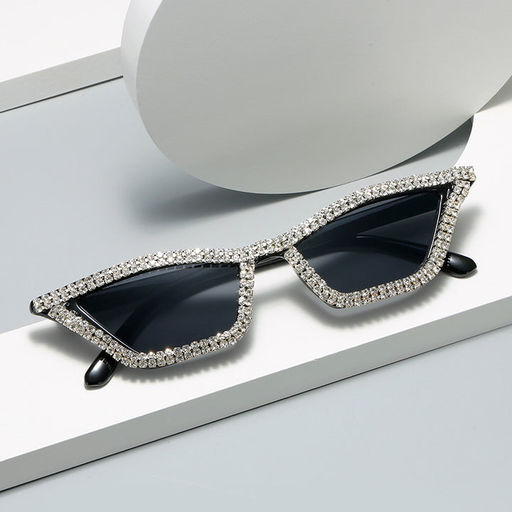 Women extravagant Cat-Eye sunglasses with sparkling crystal frame Stornfield