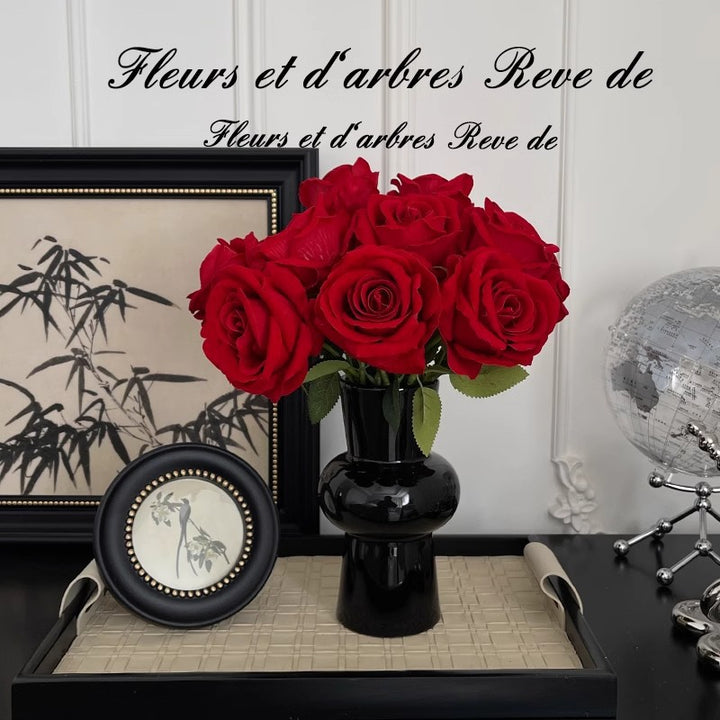 Realistic Faux Rose Floral Decor