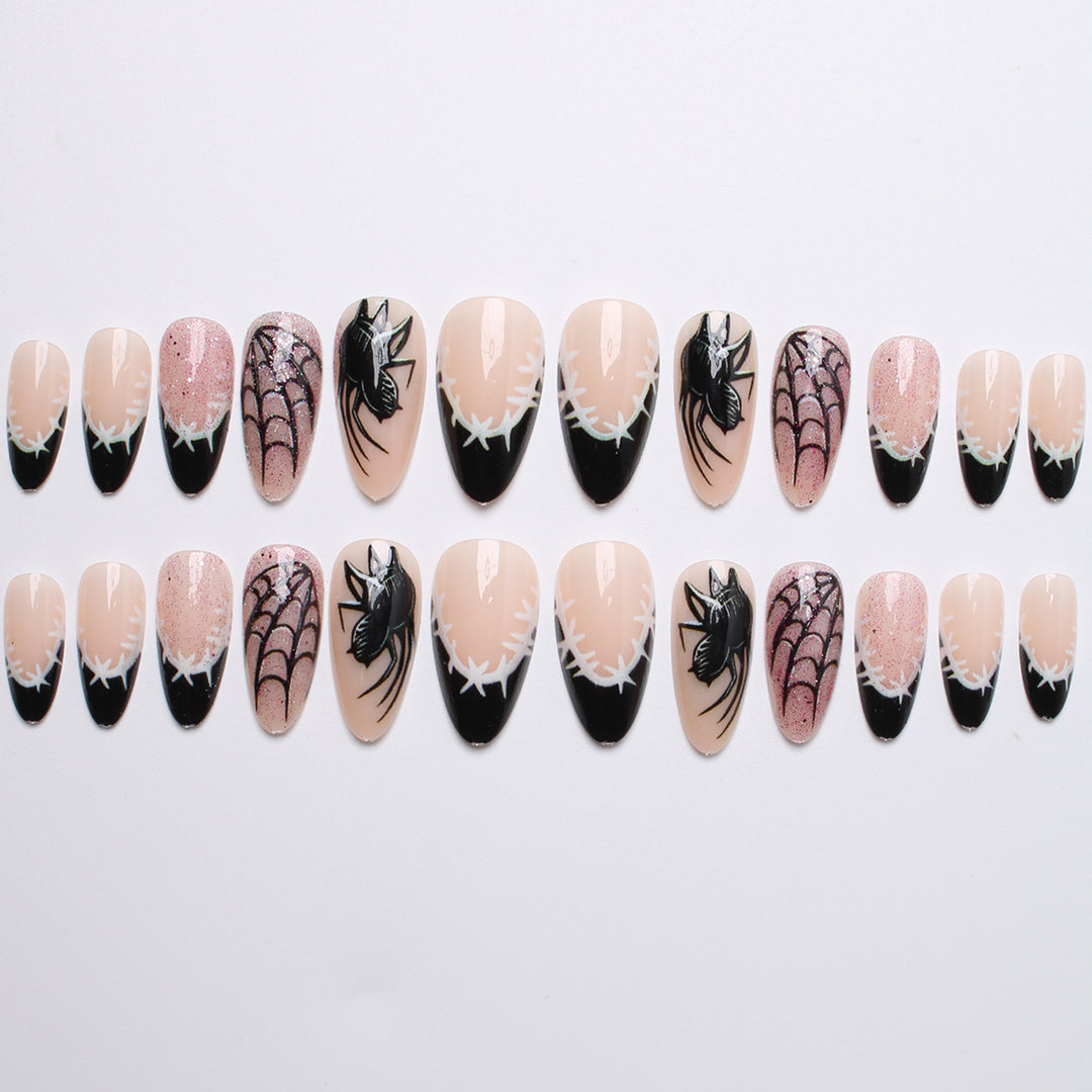 Creative spider design artificial nails Stornfield