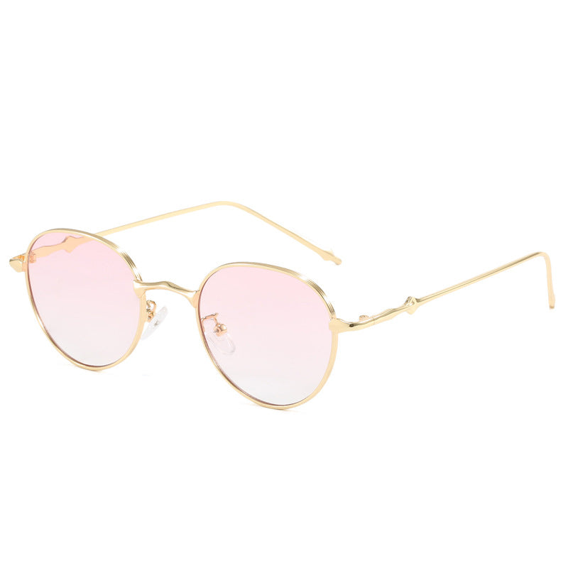 Ladies elegant round sunglasses with stylish metal frame Stornfield