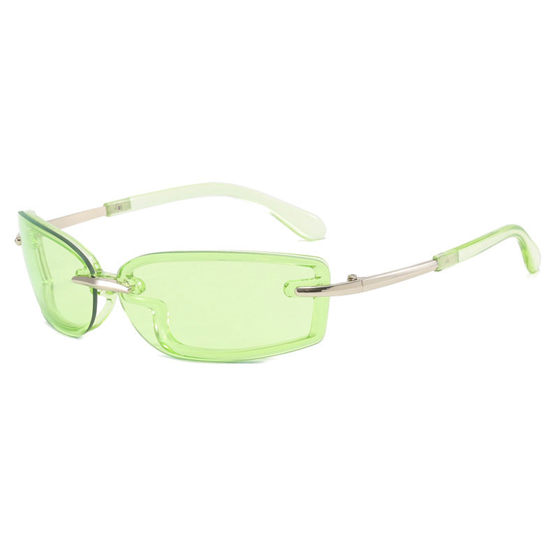Women's fashionable sunglasses in futuristic design and transparent frame Stornfield