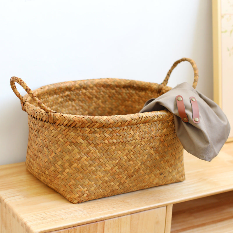 Unisex Natural Fiber Storage Basket with Wide Rim Stornfield