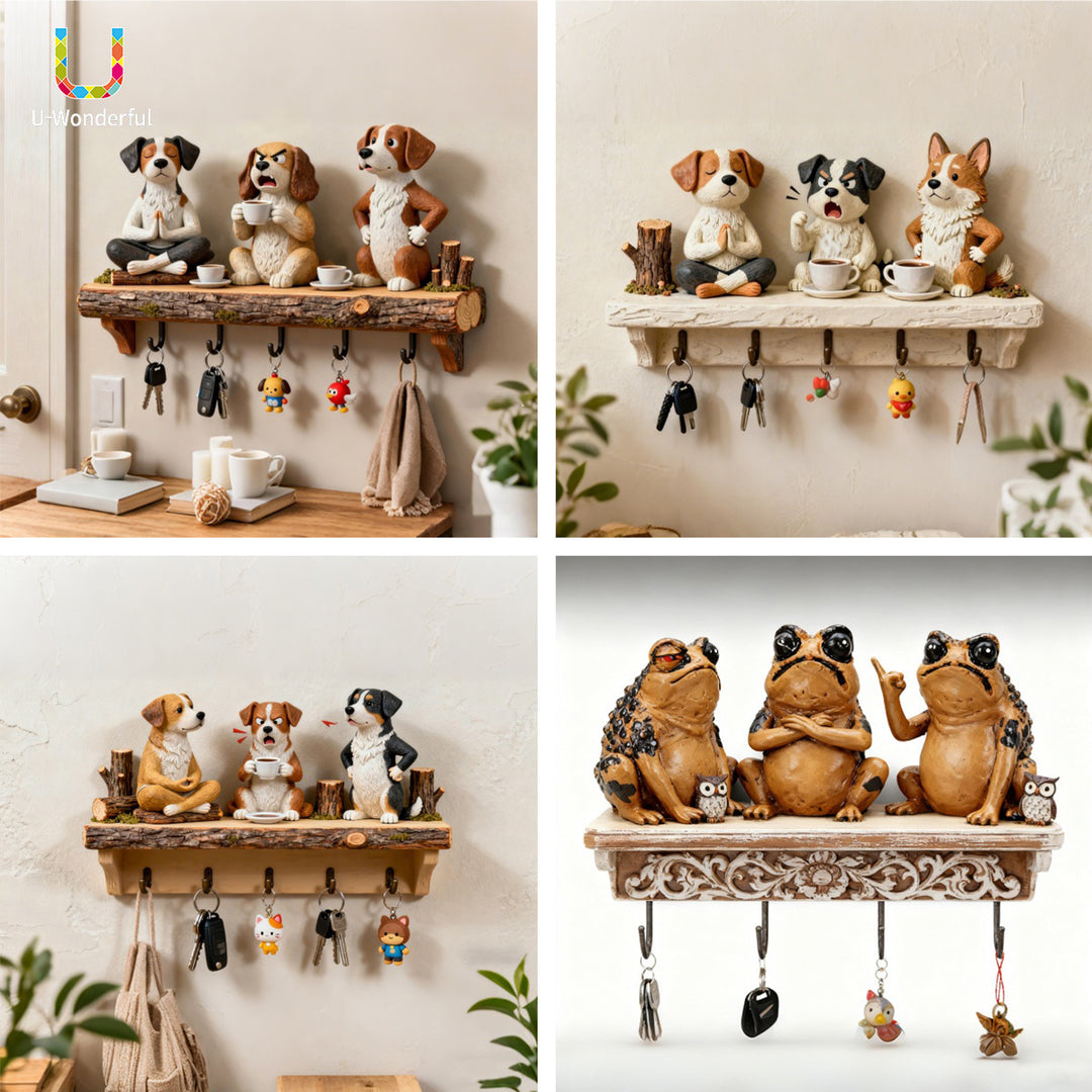 Playful Dog-Themed Key Holder