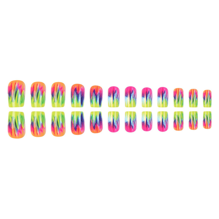 Vibrant Gradient Nail Art Extensions Stornfield