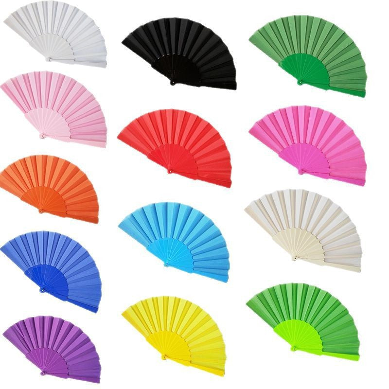 Ladies decorative fan with elegant wooden handle Stornfield
