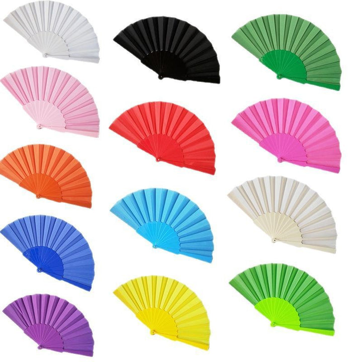 Women's artistic hand fan with filigree wooden handle Stornfield