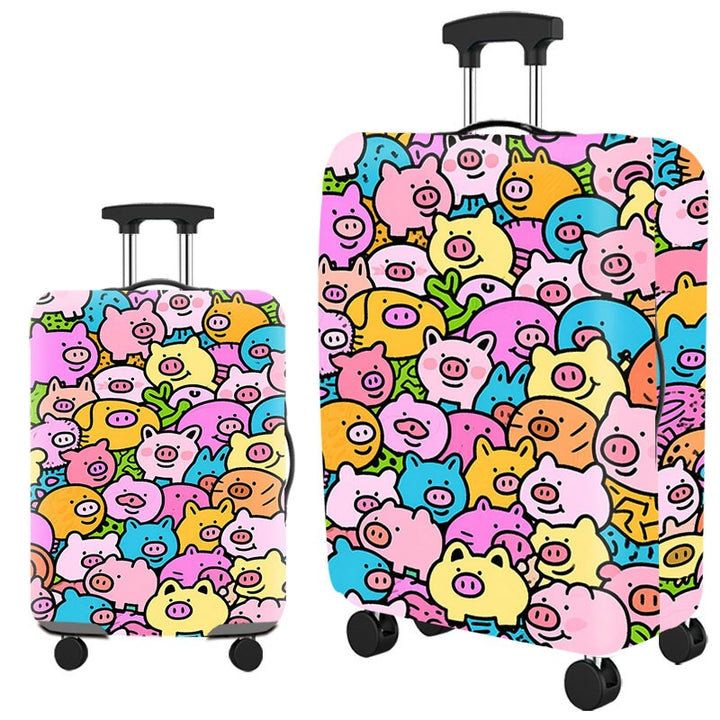 Ladies Hard Shell Suitcase with Creative Cat Design Stornfield