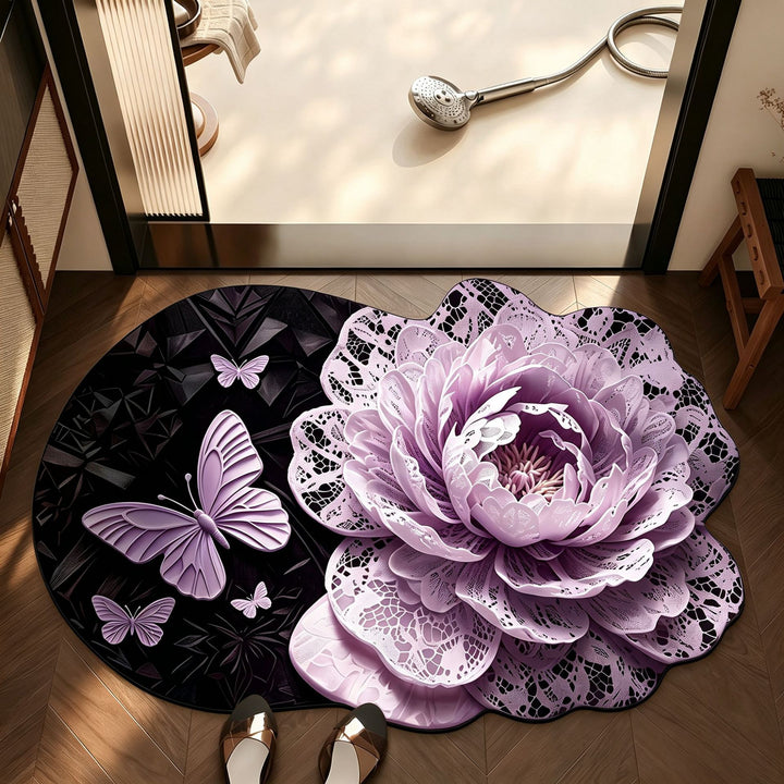 Floral Design Bathroom Mat Stornfield