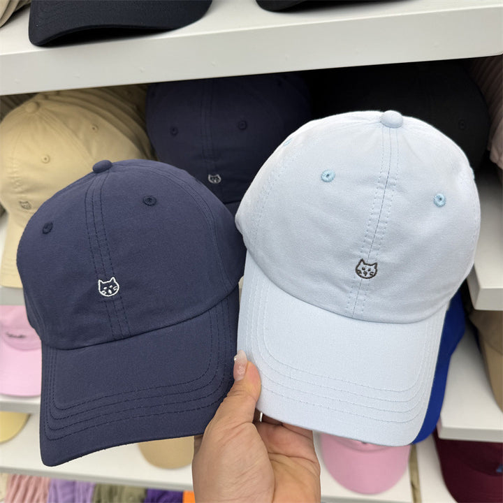 Women's Cat-Embroidered Cotton Baseball Cap Stornfield