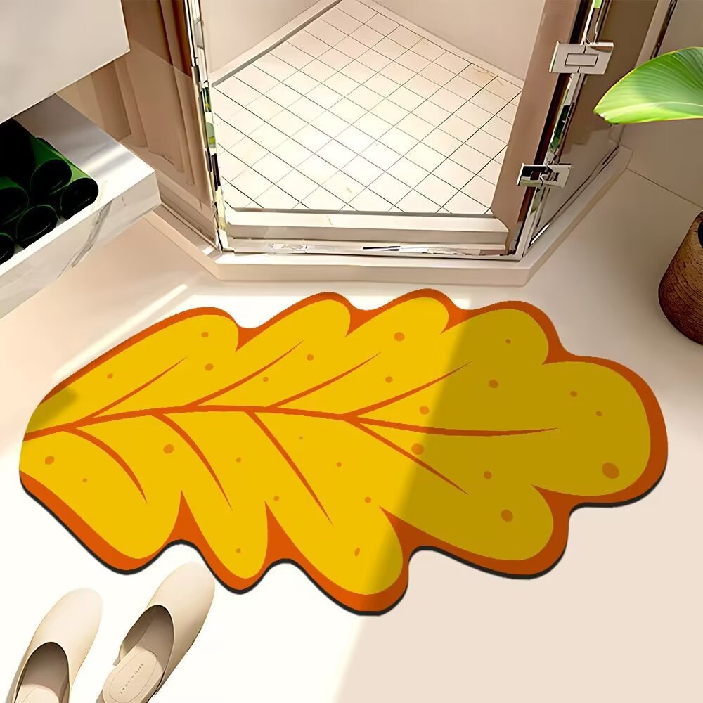 Leaf-Shaped Bath Mat Stornfield