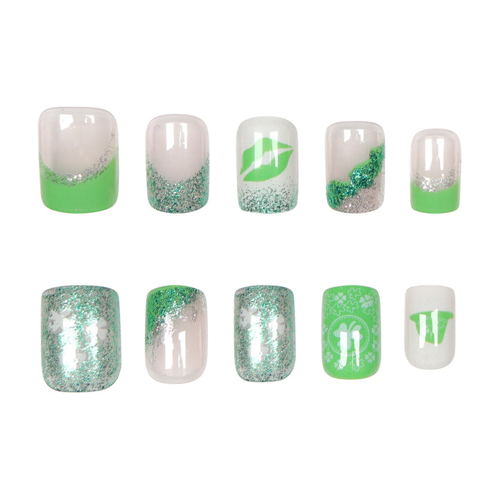 Festive Glittery Nail Art Press-On Set Stornfield