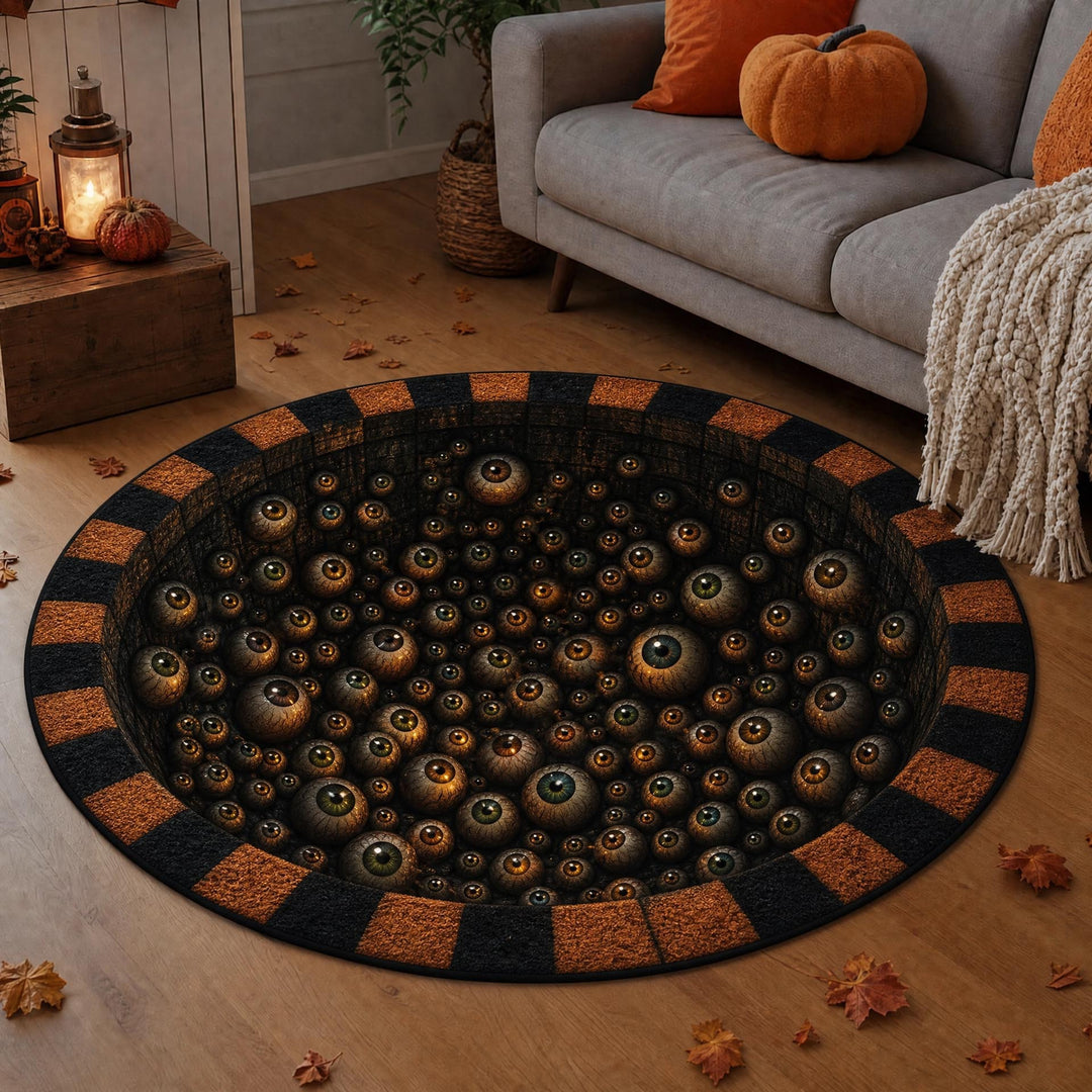 3D Eye Design Round Area Rug