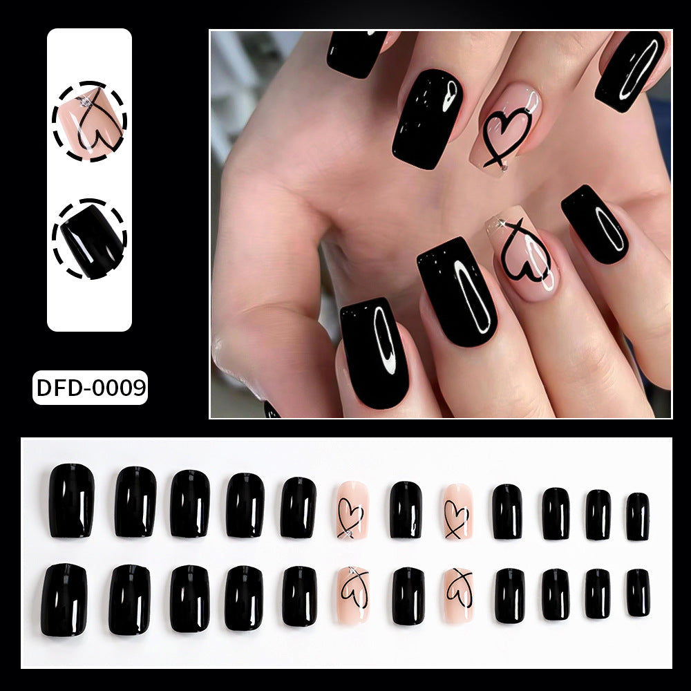 Premium Abstract Heart Press-On Nail Set Stornfield
