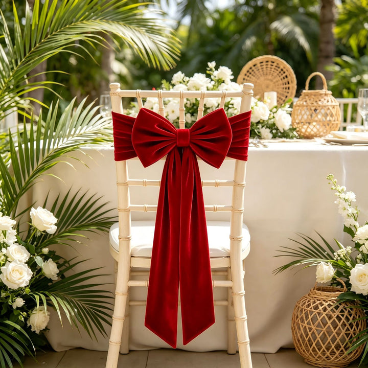 Chair bows decoration