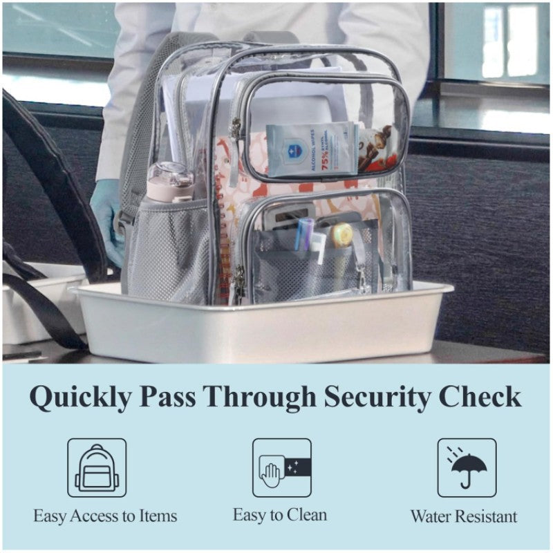 Transparent Backpack with Multiple Compartments Stornfield