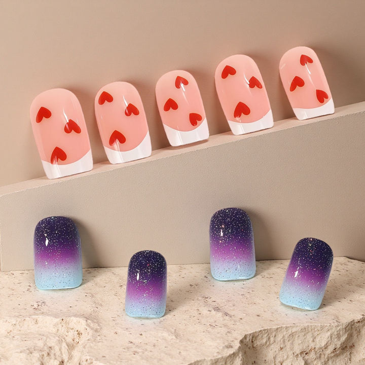 Nail Art Set with Romantic Heart Design Stornfield