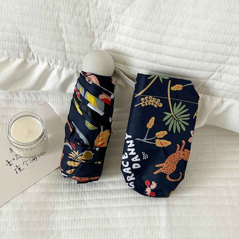 Women Folding Umbrella with Striking Flower Pattern Stornfield