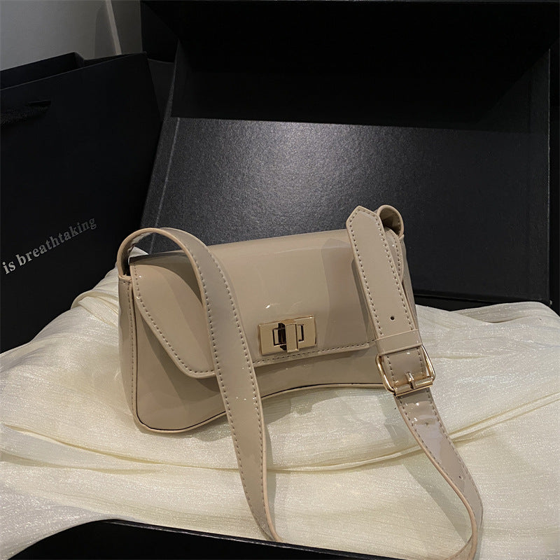 Elegant Patent Leather Mini Shoulder Bag