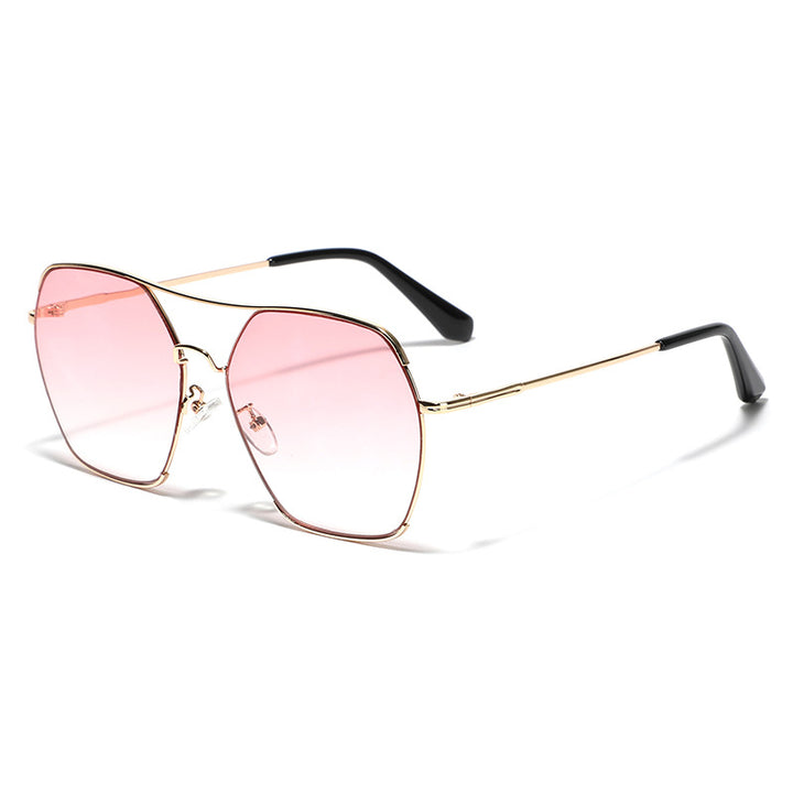 Women's oversized fashion sunglasses with elegant metal frame Stornfield