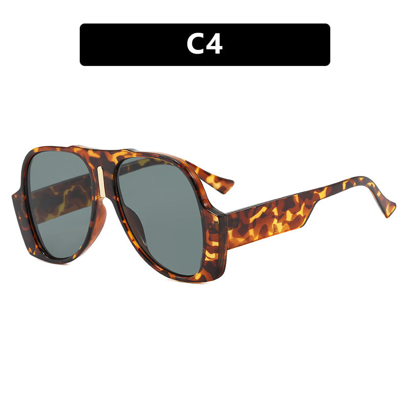 Women's square sunglasses with unique animal pattern frame and UV protection Stornfield