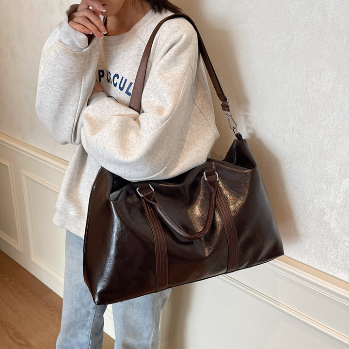 Premium Leather Weekend Duffel Bag Stornfield