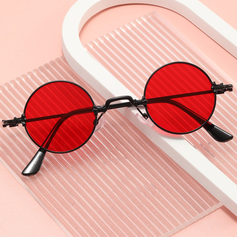 Ladies fashionable round glasses with high-quality metal frame and flexible temples Stornfield