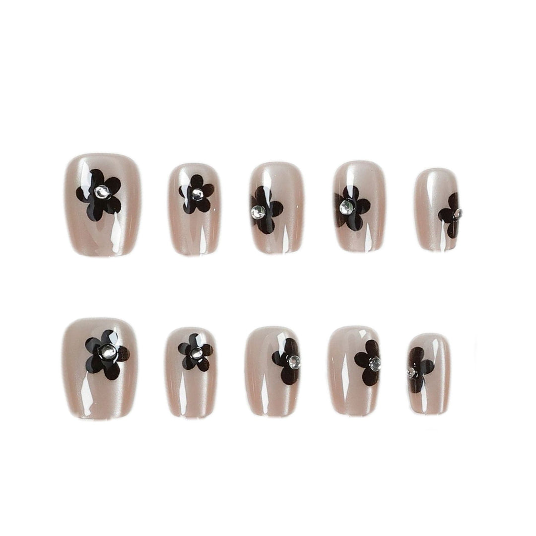 Floral Glitter Press-On Nail Art Stornfield