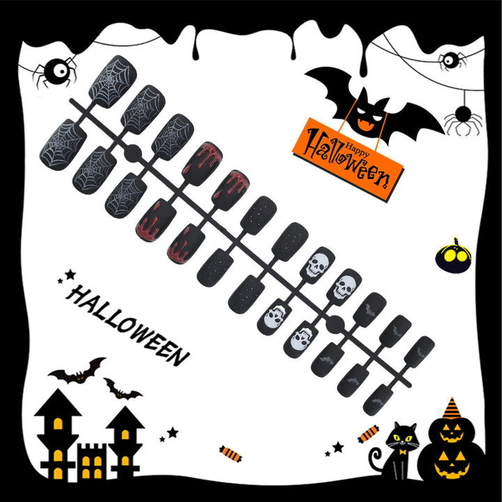 Halloween Artificial Nail Set with Creepy Designs Stornfield