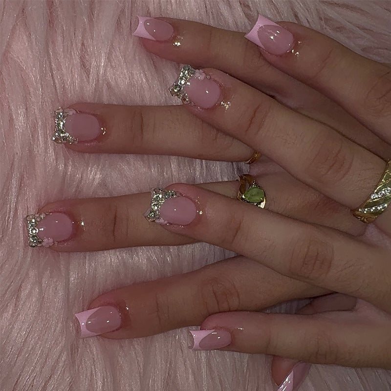Decorative Rhinestone-Embellished Press-On Nail Tips Stornfield