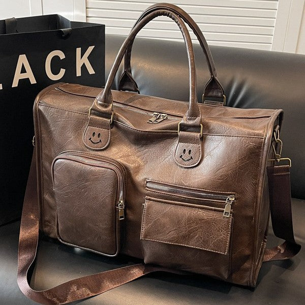 Versatile Leather Weekender Duffel