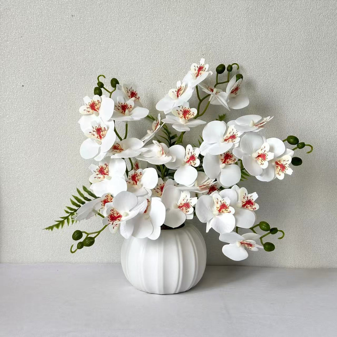 Lifelike Decorative Orchid Arrangement for Home Decor