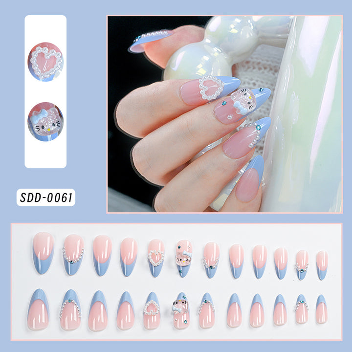 Floral Embellished Press-On Nails
