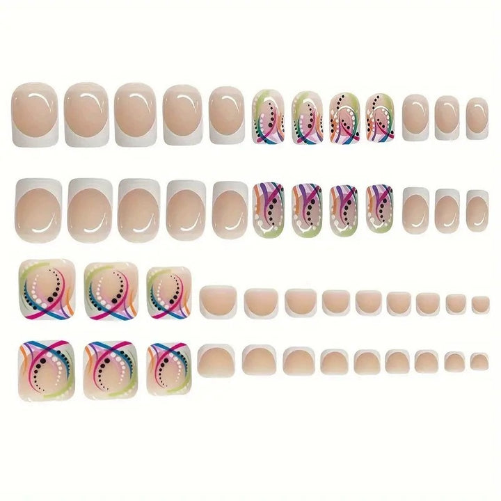 Artistic Geometric Nail Art Extensions Stornfield