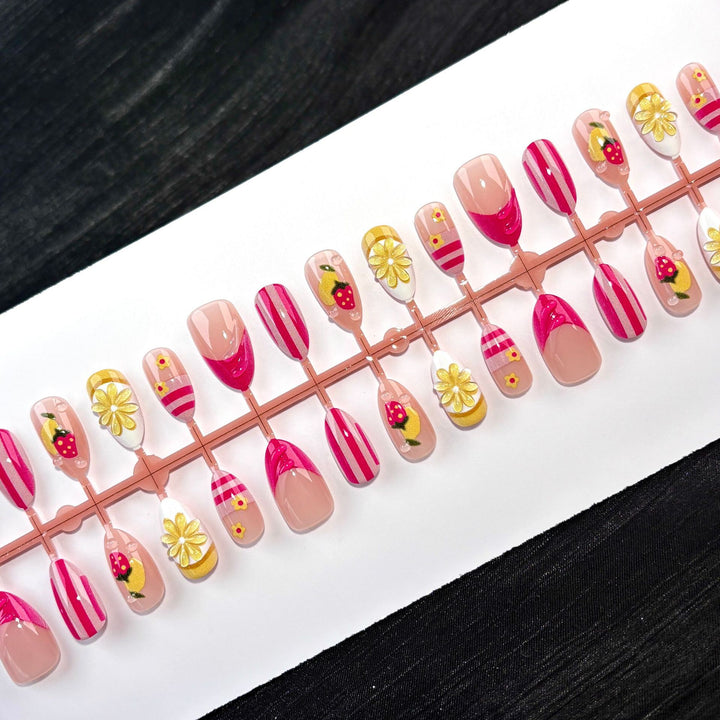 Creative Fruit-Inspired Press-On Nail Art Set