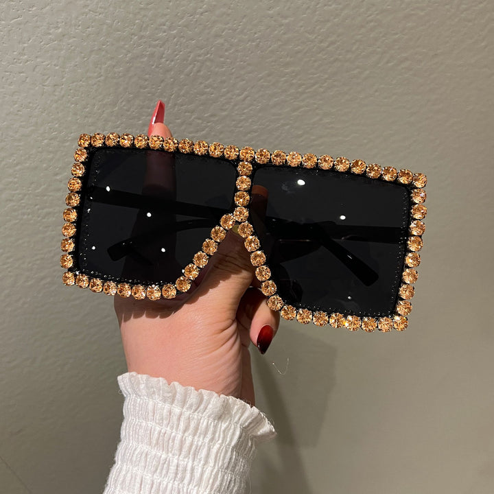 Women's Oversized Sunglasses with Sparkling Rhinestone Frame Stornfield