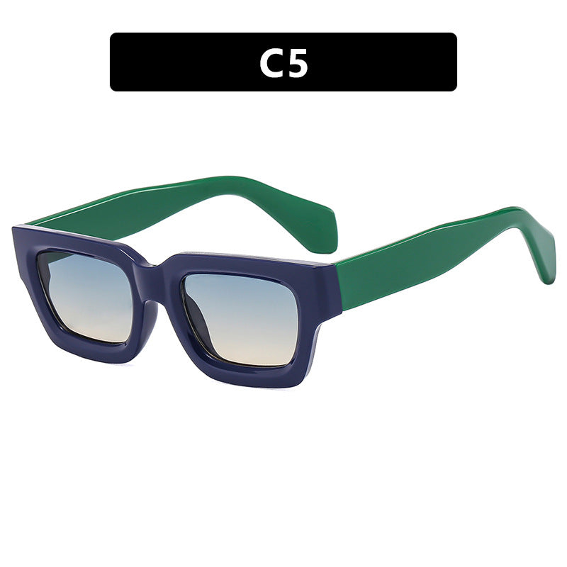 Ladies fashionable rectangular sunglasses with wide frame and protective UV filter Stornfield