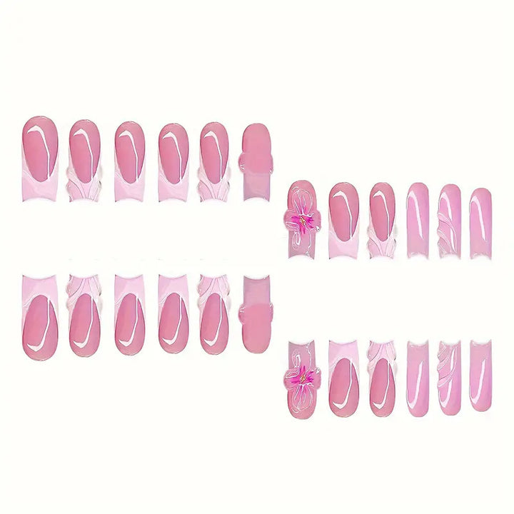 Floral Decorative Press-On Nail Set Stornfield