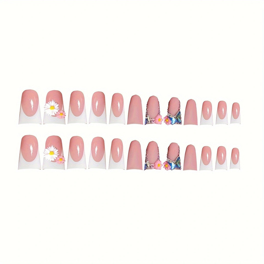 Floral-Inspired Press-On Nail Art Set Stornfield