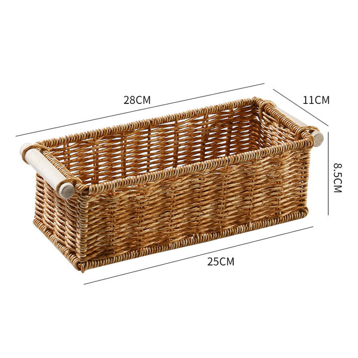 Unisex Rectangular Basket made of woven natural material Stornfield
