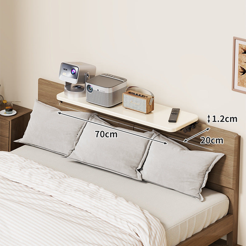 Slim Wall-Mounted Floating Bedside Shelf with Concealed Brackets