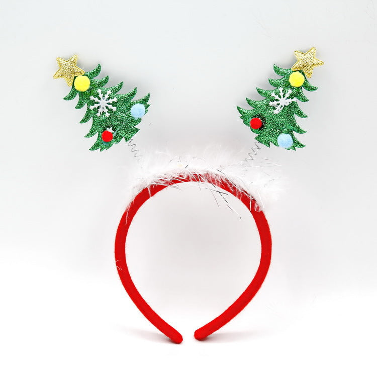 Festive Christmas headband with fun Santa figures