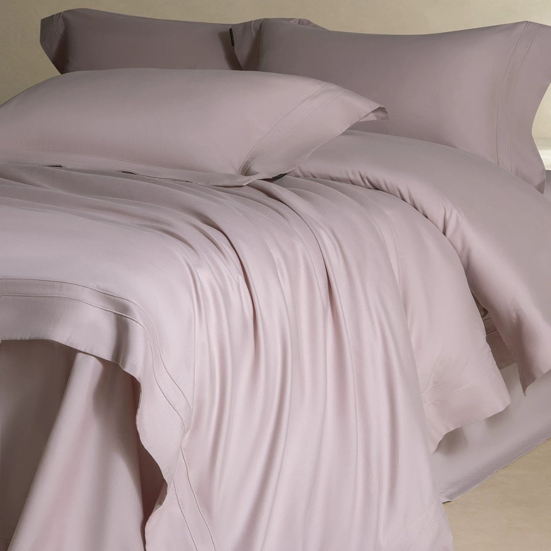 Brushed Microfiber Sateen Duvet Cover Set with Double-Stitch Hem