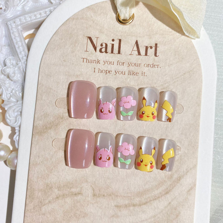 Themed Cartoon Character Press-On Nail Set