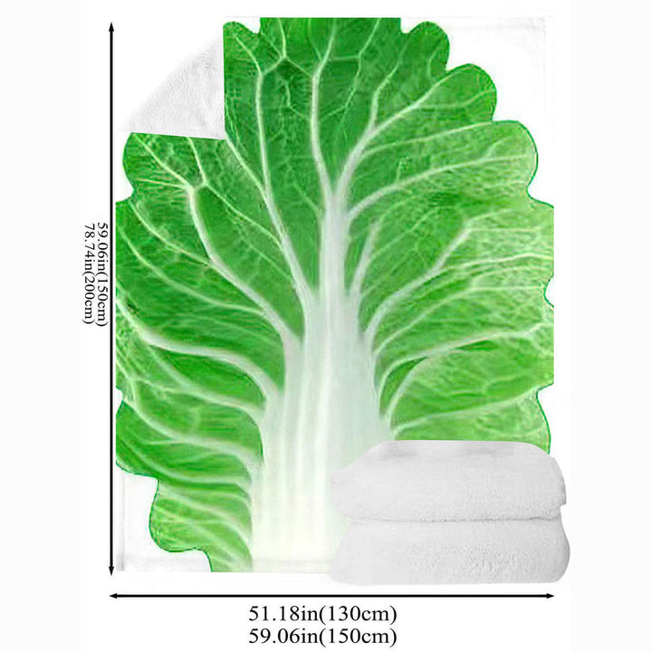 Leaf-Inspired Soft Plush Throw Blanket