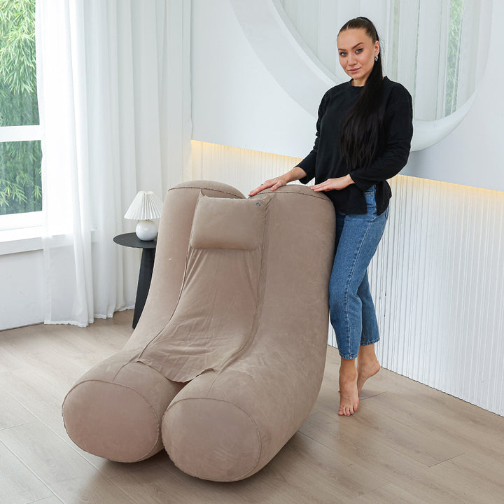 Women's Ergonomic Inflatable Relax Lounger with Headrest Stornfield