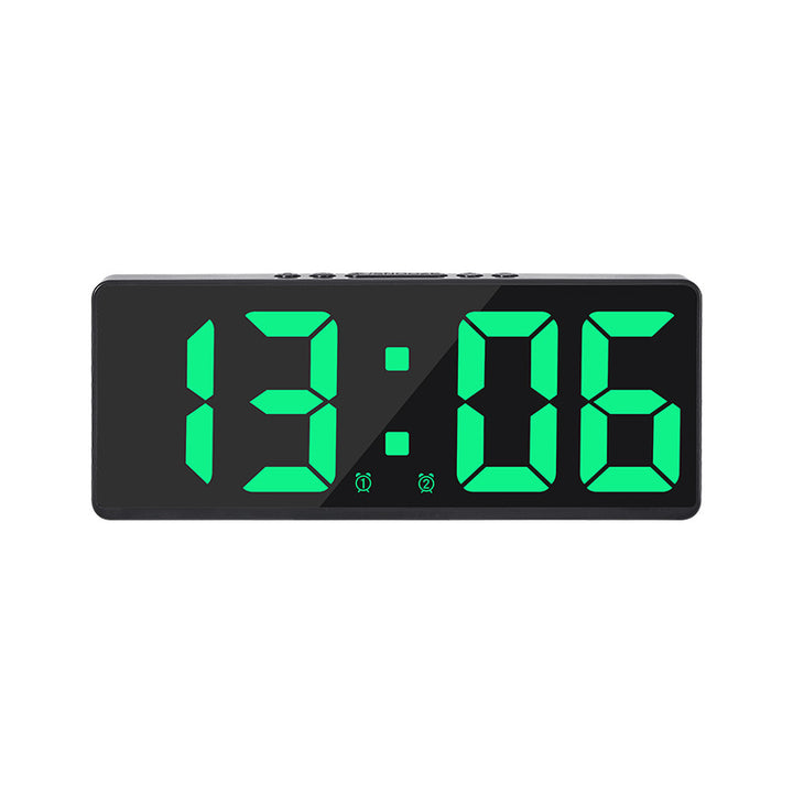 Digital LED alarm clock with large, light blue display and snooze function Stornfield