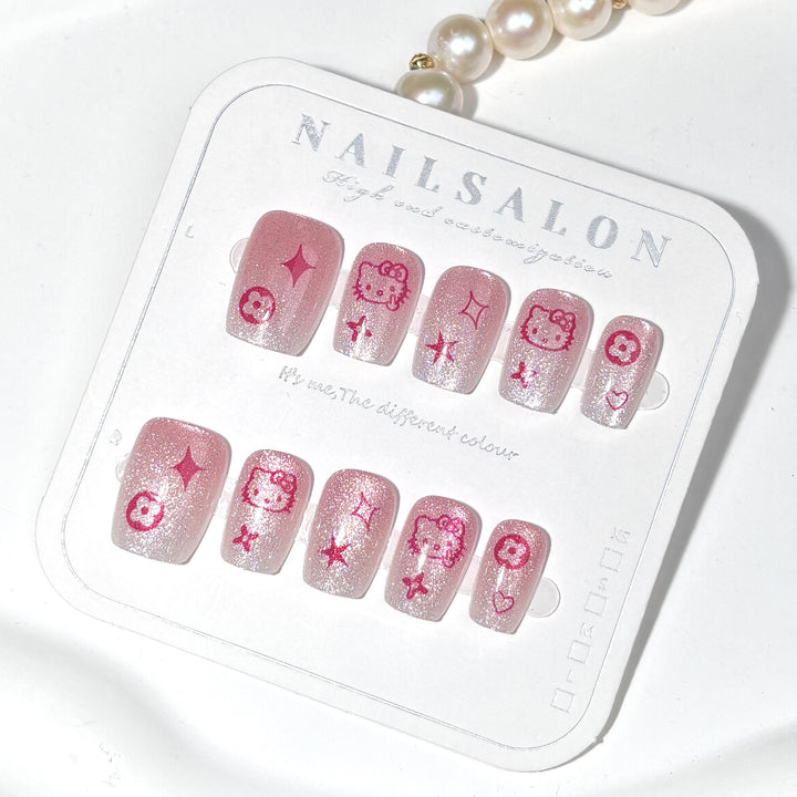 Playful Character-Themed Press-On Nail Collection