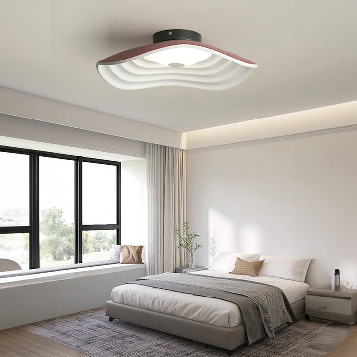 Modern Wave-Structured Ceiling Light